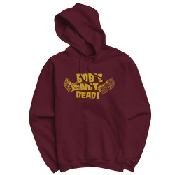 Sweat capuche Bordeaux / Jaune Bob's NoT Dead logotype